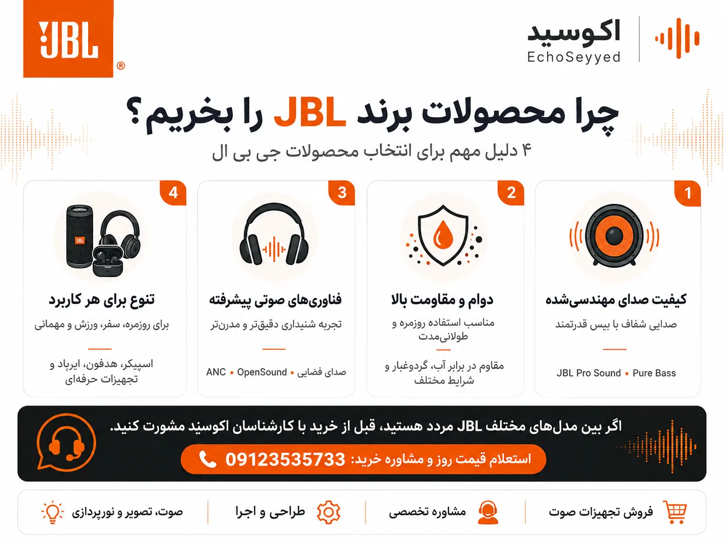 چرا محصولات برند JBL را بخریم؟